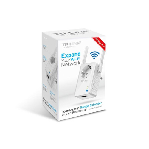 Усилитель Wi-Fi/ 300Mbps Wireless N Wall Plugged Range Extender with AC Passthrough, 2.4GHz, 802.11n/g/b, 2 fixed Antennas