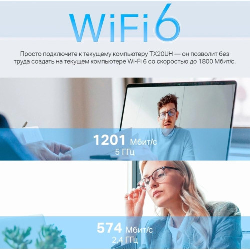 Адаптер Wi-Fi/ AX1800 High Gain Dual Band Wi-Fi 6 USB Adapter
