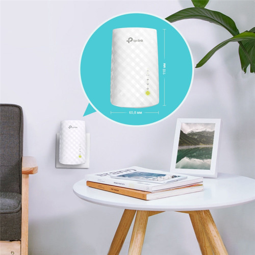 Усилитель Wi-Fi/ AC750 OneMeshTM WiFi Range Extender, 300Mbps at 2.4G and 433Mbps at 5G, compact house with internal antennas, 1 10/100Mbps Ethernet port, WPS button for quick setup, Smart Indicator for best location, support OneMeshTMtechnology (802.11k/