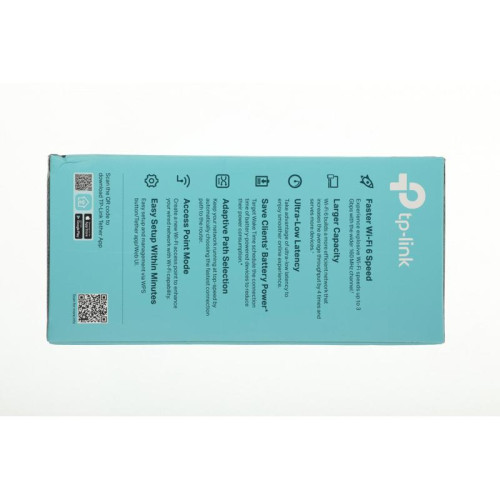 Усилитель Wi-Fi/ AX3000 Wi-Fi 6 Range Extender, 574 Mbps at 2.4 GHz + 2402 Mbps at 5 GHz, 2 ? External Antennas, 1 ? Gigabit Port, Qualcomm 1.0GHz Dual-Core CPU, 1024 QAM, HE160, Wall Plugged
