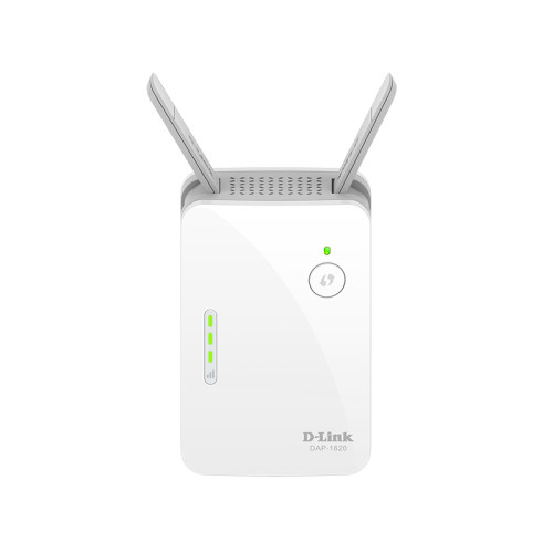 расширитель сети/ DAP-1620,DAP-1620/B AC1300 Wi-Fi Extender, 1000Base-T LAN, 2x1dBi (2.4GHz)/2dBi (5GHz) external antennas