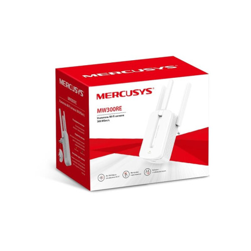 Повторитель беспроводного сигнала Mercusys MW300RE N300 Wi-Fi белый Повторитель беспроводного сигнала Mercusys MW300RE N300 Wi-Fi белый
