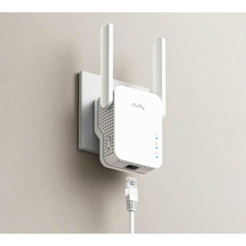 Усилитель Wi-Fi/ N300 Wi-Fi Mesh Repeater, AP mode,  300Mbps at 2.4GHz, 802.11/b/g/n,  1 10/100Mbps Port,  WPS button, Intelligent Signal Light, Access Control, LED control, Cudy APP