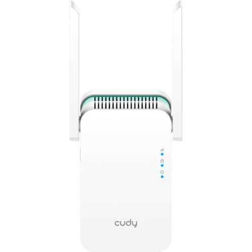 Усилитель сигнала CUDY RE1500 Wi-Fi 6 AX1500 с поддержкой Mesh, режим точки доступа, чипсет: MediaTek, Cudy Mesh, скорость Wi-Fi: до 300 Мбит/с (2,4 ГГц) + до 1201 Мбит/с (5 ГГц), стандарты Wi-Fi: 802.11a/b/g/n/ac/ax, 1 порт Ethernet 10/100 Мбит/с, кноп