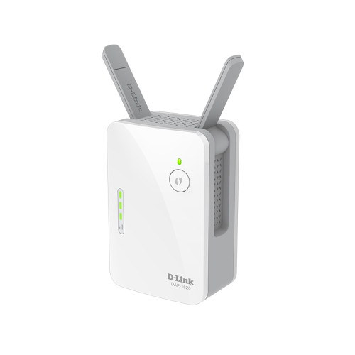 расширитель сети/ DAP-1620,DAP-1620/B AC1300 Wi-Fi Extender, 1000Base-T LAN, 2x1dBi (2.4GHz)/2dBi (5GHz) external antennas