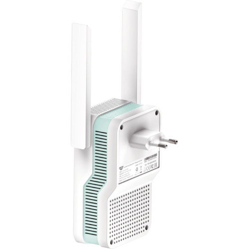 Усилитель сигнала CUDY RE1500 Wi-Fi 6 AX1500 с поддержкой Mesh, режим точки доступа, чипсет: MediaTek, Cudy Mesh, скорость Wi-Fi: до 300 Мбит/с (2,4 ГГц) + до 1201 Мбит/с (5 ГГц), стандарты Wi-Fi: 802.11a/b/g/n/ac/ax, 1 порт Ethernet 10/100 Мбит/с, кноп