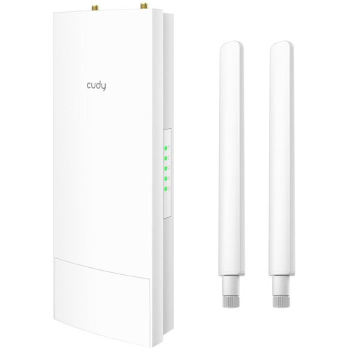 Усилитель Wi-Fi/ AC1200 WiFi Outdoor Repeater, Access Point, 867Mbps at 5GHz + 300Mbps at 2.4GHz, 1 x 100Mbps RJ45, 2 Detachable Antennas, 24V passive PoE, IP65 Waterproof, lightning protection, 24V passive PoE adapter included