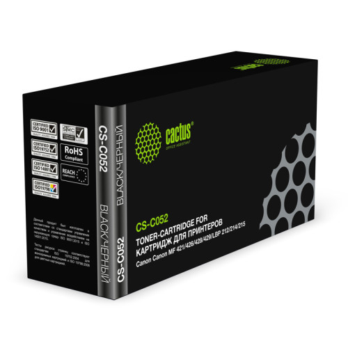 -/ Картридж лазерный Cactus CS-C052 Cartridge 052 черный (3100стр.) для Canon Canon MF421/426/428/429/L