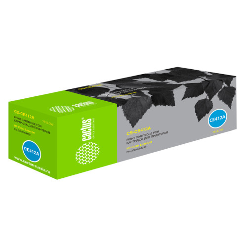 -/ Картридж лазерный Cactus CS-CE412A CE412A желтый (2600стр.) для HP CLJ Pro 300/400/M351/