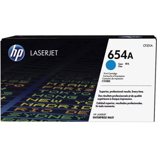 Тонер-картридж/ HP 654A Cyan LaserJet Toner Cartridge