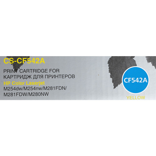 -/ Картридж лазерный Cactus CS-CF542A CF542A желтый (1400стр.) для HP LJ M254dw/M280nw/M281fdn