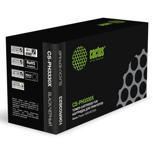 -/ Картридж лазерный Cactus CS-PH3330X 106R03623 черный (15000стр.) для Xerox Phaser 3330/WC3335