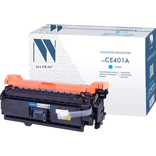 -/ Тонер-картридж NVP NV-CE401A Cyan для HP Color LaserJet 500 M575dn/ 500 M575f/ M575c/ 500 M551dn/ 500 M551n/ 500 M551xh/ 500 M570dn/ 500 M570dw (6000k)