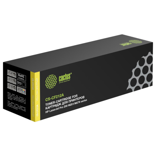 -/ Картридж лазерный Cactus CS-CF212A CF212A желтый (1800стр.) для HP LJ Pro 200 M251/M276