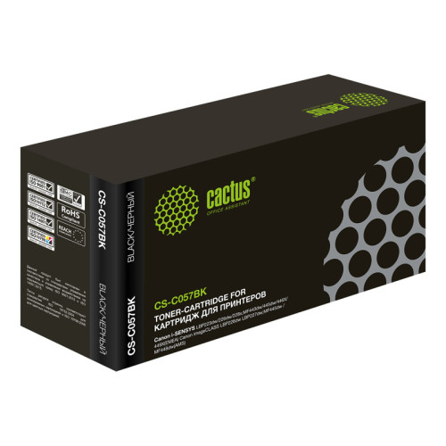 -/ Картридж лазерный Cactus CS-C057BK 057 H черный (3100стр.) для Canon i-SENSYS LBP223dw/226dw/228x