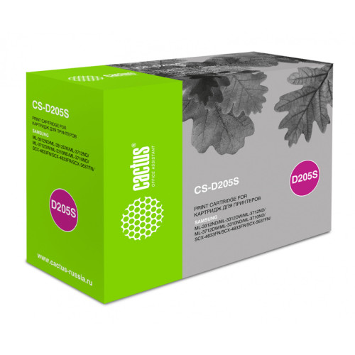 -/ Картридж лазерный Cactus CS-D205S MLT-D205S черный (2000стр.) для Samsung ML-3310D/3310ND/3710D/3710