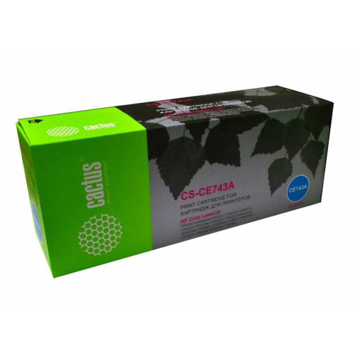 -/ Картридж лазерный Cactus CS-CE743A CE743A пурпурный (7300стр.) для HP LJ CP5220/CP5221/CP5223/CP5225