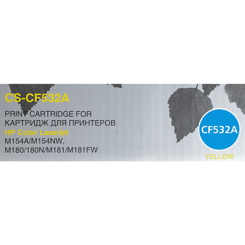-/ Картридж лазерный Cactus CS-CF532A CF532A желтый (900стр.) для HP LJ M180n/M181fw