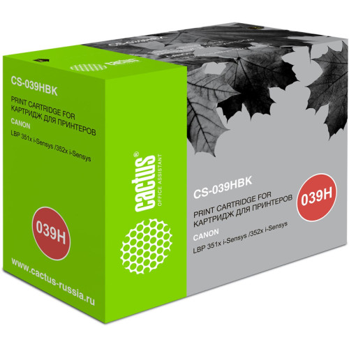-/ Картридж лазерный Cactus CS-039HBK 039 H черный (25000стр.) для Canon LBP 351x i-Sensys /352x i-Sens