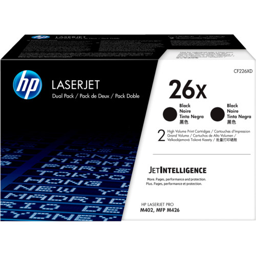 Тонер-картридж набор из 2 шт/ HP 26X Black 2-pack LJ Toner Cartridge