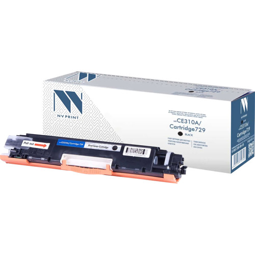 -/ Тонер-картридж NVP NV-CE310A/NV-729 Black для HP Color LaserJet CP1025/ CP1025nw/ M275/ CP1025/ CP1025nw/ 100 M175a/ 100 M175nw/ LBP 7010 i-Sensys/ 7010C i-Sensys/ 7018 i-Sensys/ 7018C i-Sensys (1200k)