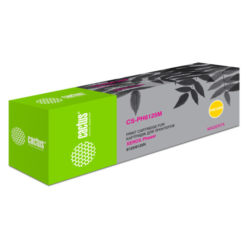 -/ Картридж лазерный Cactus CS-PH6125M 106R01336 пурпурный (1000стр.) для Xerox Phaser 6125