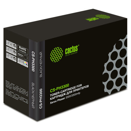 -/ Картридж лазерный Cactus CS-PH3300 106R01412 черный (8000стр.) для Xerox Phaser 3300/3300mfp