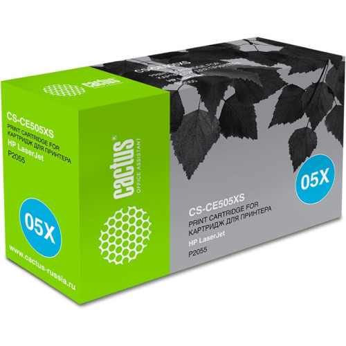 -/ Картридж лазерный Cactus CS-CE505XS CE505X черный (6500стр.) для HP LaserJet P2050 LaserJet P2055 La