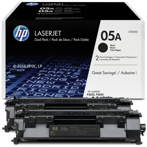 HP LaserJet CE505A Dual Pack Black Print Cartridge