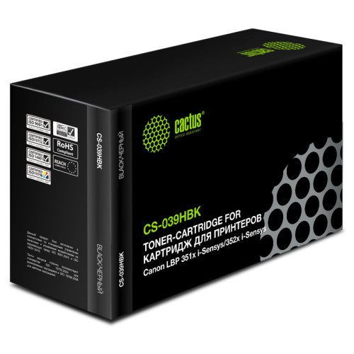 -/ Картридж лазерный Cactus CS-039HBK 039 H черный (25000стр.) для Canon LBP 351x i-Sensys /352x i-Sens