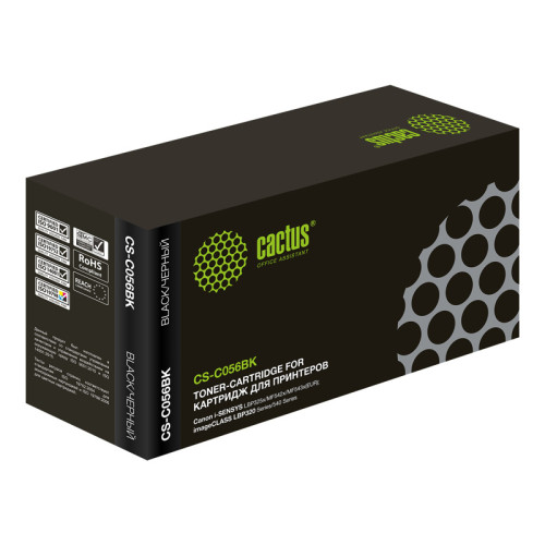 -/ Картридж лазерный Cactus CS-C056BK 056BK черный (10000стр.) для Canon i-SENSYS LBP325x/MF542x/MF543x