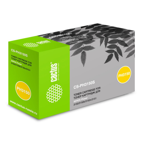 -/ Картридж лазерный Cactus CS-PH3150S 109R00746 черный (3500стр.) для Xerox Phaser 3150/3150b/3150n/31