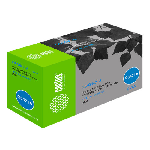 -/ Картридж лазерный Cactus CS-Q6471A Q6471A голубой (4000стр.) для HP CLJ 3600