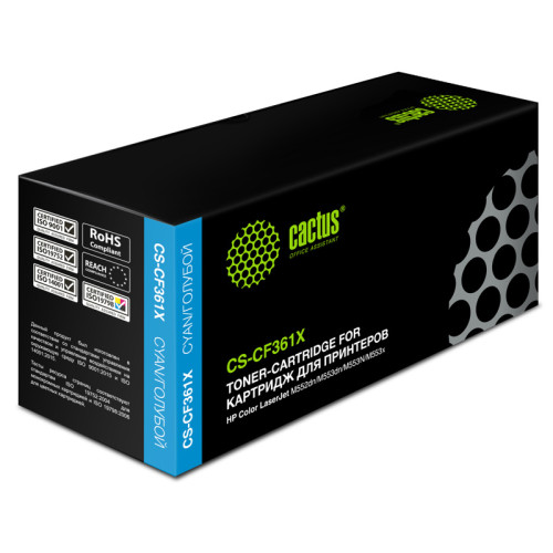 -/ Картридж лазерный Cactus CS-CF361X CF361X голубой (9500стр.) для HP CLJ M552dn/M553dn