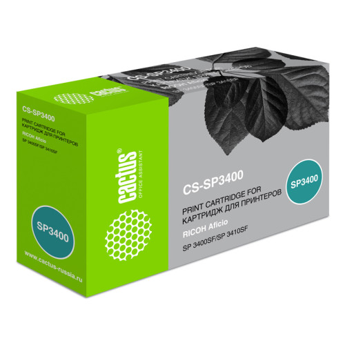 -/ Картридж лазерный Cactus CS-SP3400 407648 черный (5000стр.) для Ricoh Aficio SP 3400/3410/3410dn;SP