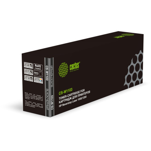 -/ Картридж лазерный Cactus CS-W1103 W1103 черный (2500стр.) для HP Neverstop Laser 1000/1200