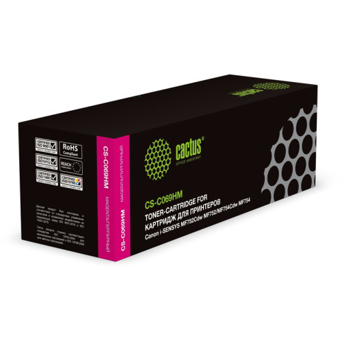 -/ Картридж лазерный Cactus CS-C069HM 069H пурпурный (5500стр.) для Canon i-Sensys MF752Cdw MF752/MF754Cdw MF754