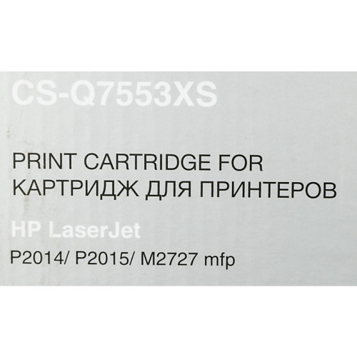 -/ Картридж лазерный Cactus CS-Q7553XS Q7553X черный (7000стр.) для HP P2014/P2015/M2727