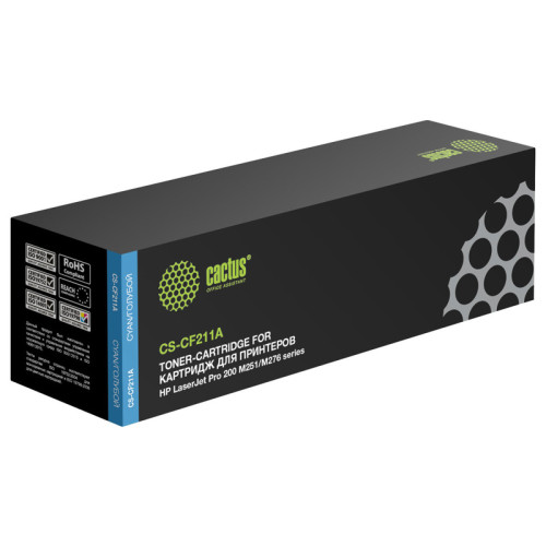 -/ Картридж лазерный Cactus CS-CF211A CF211A голубой (1800стр.) для HP LJ Pro 200 M251/M276