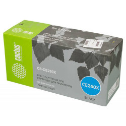 -/ Картридж лазерный Cactus CS-CE260X CE260X черный (17000стр.) для HP LJ CP4525