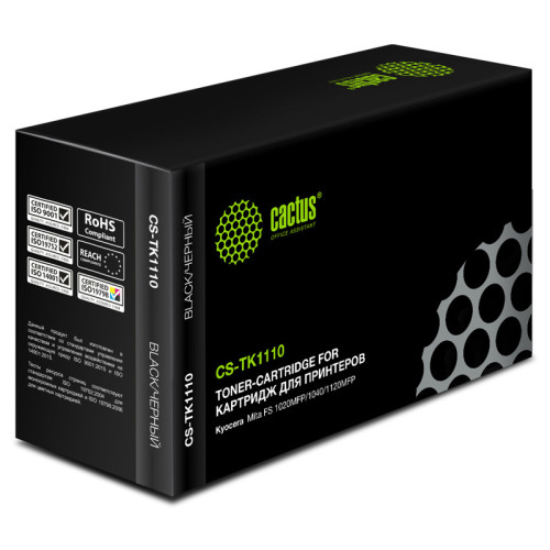 -/ Картридж лазерный Cactus CS-TK1110 TK-1110 черный (2500стр.) для Kyocera FS 1020MFP/1040/1120MFP