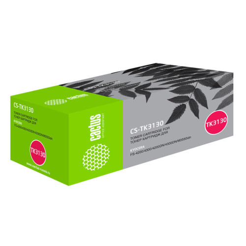 -/ Картридж лазерный Cactus CS-TK3130 TK-3130 черный (25000стр.) для Kyocera Mita FS 4200/4300/4200DN/4