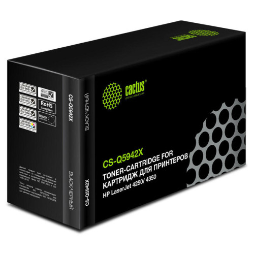 -/ Картридж лазерный Cactus CS-Q5942X Q5942X черный (20000стр.) для HP LJ 4250/ 4350