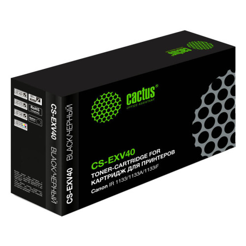 -/ Картридж лазерный Cactus CS-EXV40 C-EXV40 черный (6000стр.) для Canon IR 1133/1133A/1133iF