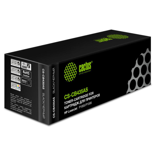-/ Картридж лазерный Cactus CS-CB435AS CB435A черный (1500стр.) для HP LJ P1005/P1006