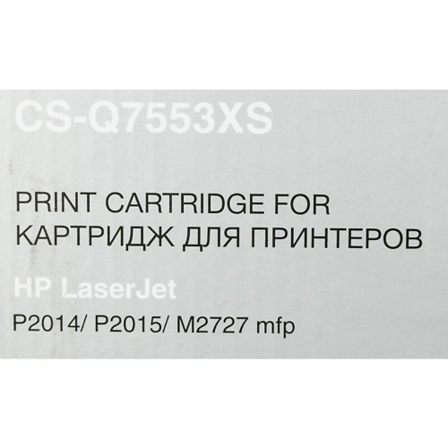 -/ Картридж лазерный Cactus CS-Q7553XS Q7553X черный (7000стр.) для HP P2014/P2015/M2727