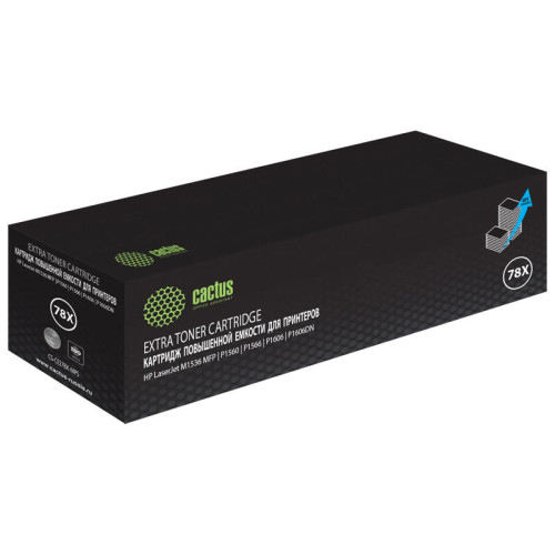 -/ Картридж лазерный Cactus CS-CE278X-MPS CF278X черный (3000стр.) для HP LJ P1566/P1606w