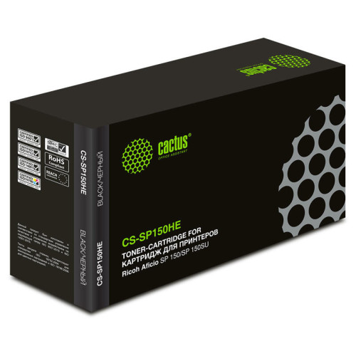 -/ Картридж лазерный Cactus CS-SP150HE 408010 черный (1500стр.) для Ricoh Aficio SP 150/SP 150SU