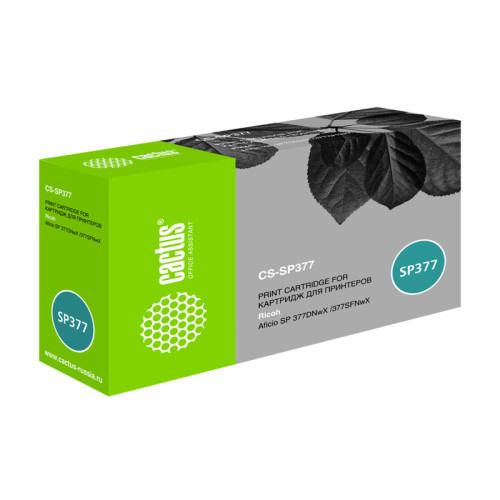 -/ Картридж лазерный Cactus CS-SP377 408162 черный (6400стр.) для Ricoh Aficio SP 377DNwX/377SFNwX