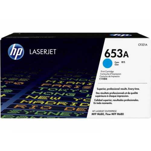 Тонер-картридж HP 653A голубой, 16000 стр., для HP MFP M680